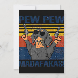 hondenliefhebbers | Dachshund Pew Pew Bedankkaart