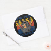 Hondenliefhebbers | Dachshund Pew Pew  Ronde Sticker (Envelop)