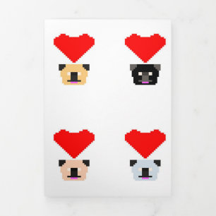 Hondenliefhebbers De liefde van alle pugs Drieluik Aankondiging