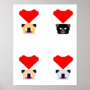 Hondenliefhebbers   De liefde van alle pugs Poster