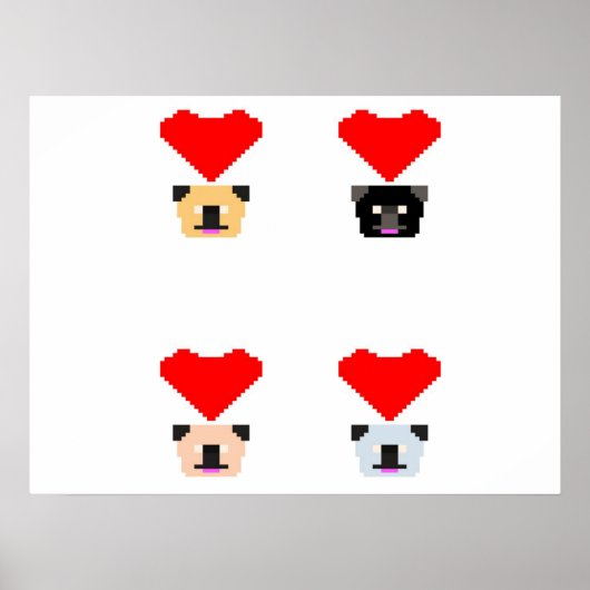 Hondenliefhebbers | De liefde van alle pugs Poster (Voorkant)