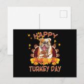 Hondenliefhebbers| Fijne Turkse Dag Funny Bulldog Feestdagenkaart (Voorkant / Achterkant)