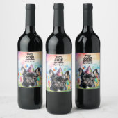 Hondenliefhebbers Franse bulldog 50ste verjaardags Wijn Etiket (Flessen)