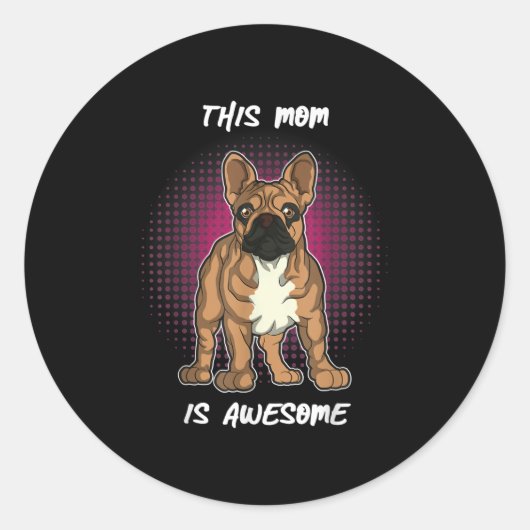 Hondenliefhebbers | Franse Bulldog Gifts Women Man Ronde Sticker (Voorkant)