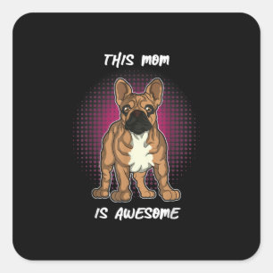 Hondenliefhebbers Franse Bulldog Gifts Women Mann Vierkante Sticker