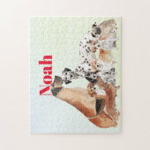 Hondenliefhebbers Fun Personal Jigzaag Puzzle Legpuzzel (Verticaal)