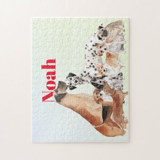 Hondenliefhebbers Fun Personal Jigzaag Puzzle Legpuzzel (Verticaal)