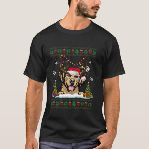 Hondenliefhebbers Golden Retriever Santa Hat Lelij T-shirt