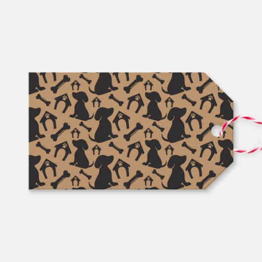 Hondenliefhebbers; huisdieren; honden; been; schat cadeaulabel (Voorkant (Horizontaal))