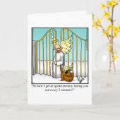 Hondenliefhebbers Humor Blank Wenskaart Kaart (Gele Bloem)