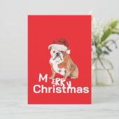 Hondenliefhebbers Kerst Gepersonaliseerd Rood en W (Staand voorkant)