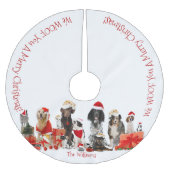 Hondenliefhebbers kerstboomrokken - Familienaam Kerstboom Rok (Voorkant)