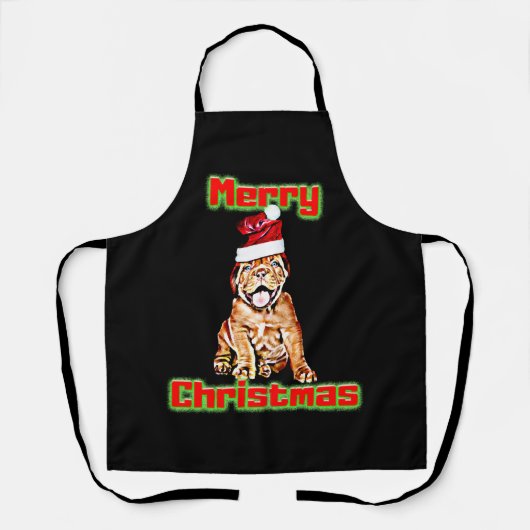Hondenliefhebbers kerstcadeaudesign schort (Voorkant)