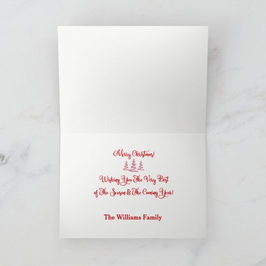 Hondenliefhebbers kerstkaart, familienaam feestdagen kaart (Binnen)