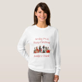 Hondenliefhebbers kerstShirt, naam toevoegen T-shirt (Voorkant volledig)
