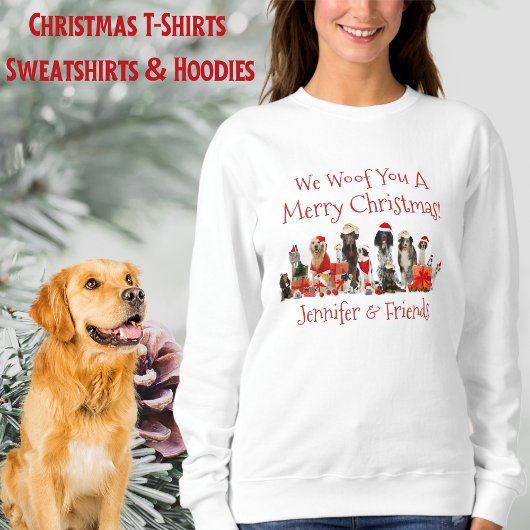 Hondenliefhebbers kerstShirt, naam toevoegen T-shirt