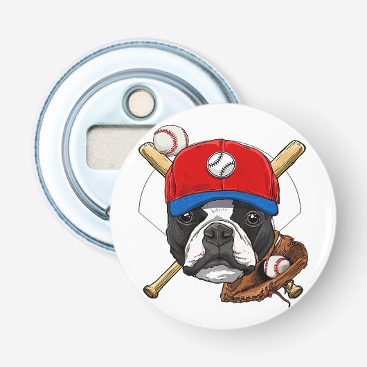 Hondenliefhebbers Knoopopening voor flesje met mag Button Flesopener (Voorkant)