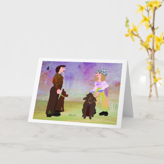 Hondenliefhebbers LeeMarie's Creative Design Kaart (Gele Bloem)