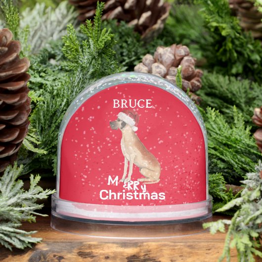 Hondenliefhebbers Leuk Rood Vrolijk Kerstfeest Sneeuwbol (Winter)