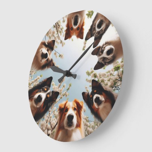 Hondenliefhebbers Leuke Schattigee Funny Dog Wall  Grote Klok (Hoek)