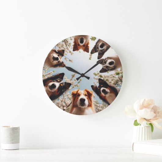 Hondenliefhebbers Leuke Schattigee Funny Dog Wall  Grote Klok (Huis)
