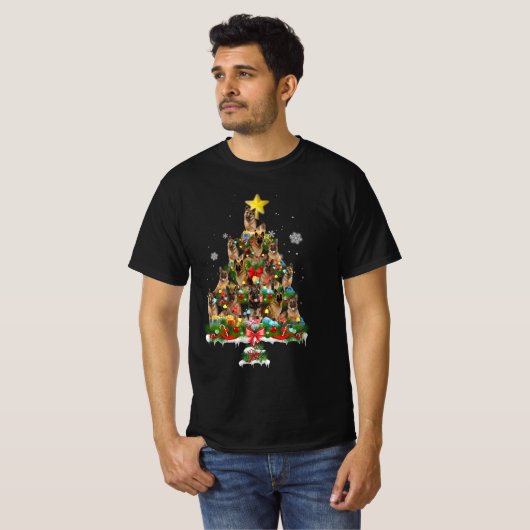 Hondenliefhebbers met kerstbomen in de Koepel T-shirt (Voorkant volledig)