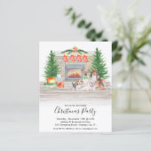 Hondenliefhebbers met kerstvakantie (Staand voorkant)