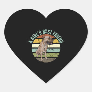 Hondenliefhebbers Ontwerp EEN MEISJES BESTE VRIEND Hart Sticker