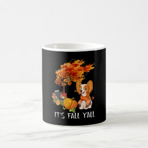 hondenliefhebbers Papillon Het is Herfst Y'all Koffiemok