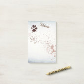 hondenliefhebbers Paw Afdrukken Tekst of monogram Post-it® Notes (Op bureau)