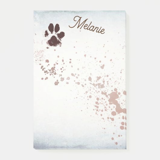 hondenliefhebbers Paw Afdrukken Tekst of monogram Post-it® Notes (Voorkant)