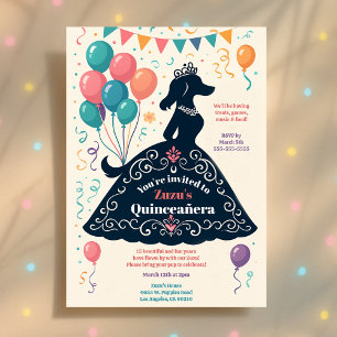 Hondenliefhebber's prachtige Quinceañera verjaarda Kaart
