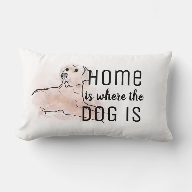 hondenliefhebbers Quote Home is waar de hond is Kussen (Voorkant)