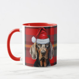 Hondenliefhebber's Red Plaid Black Tan Coonhound H Mok