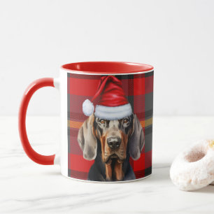 Hondenliefhebber's Red Plaid Black Tan Coonhound H Mok