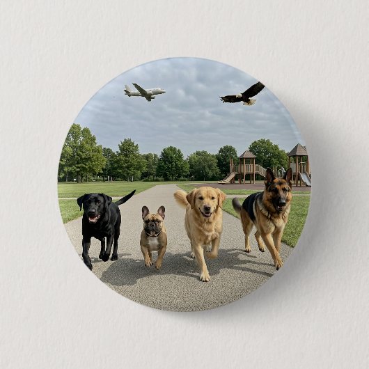 Hondenliefhebbers Ronde Button 5,7 Cm (Voorkant)