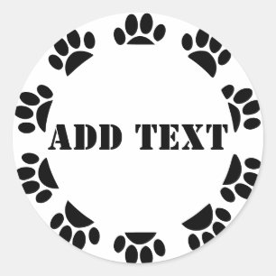 Hondenliefhebbers rondom Lijst met aangepaste teks Ronde Sticker