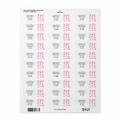 Hondenliefhebbers Roze Pootafdrukken Etiket (Full Sheet)