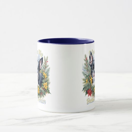 Hondenliefhebbers Schattig Boston Terrier Winterth Mok (Midden)