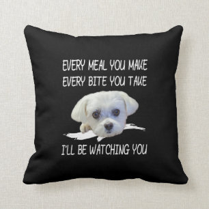 Hondenliefhebbers   Schattige Maltese Bij Elke Maa Kussen