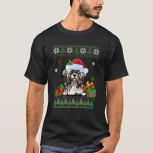 Hondenliefhebbers Schattige Shih Tzu Santa Hat Lel T-shirt