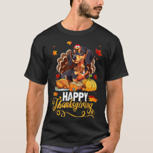 Hondenliefhebbers Schattigee Teckel Turkije Happy T-shirt