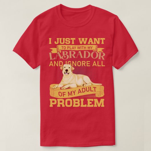 Hondenliefhebbers spelen met mijn Labrador Funny Q T-shirt (Design voorkant)