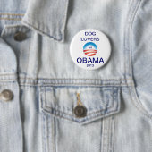 hondenliefhebbers Stemming in Obama 2012 Ronde Button 5,7 Cm (In situ)