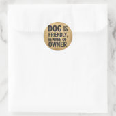 Hondenliefhebbers teken grap ronde sticker (Tas)