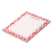 Hondenliefhebbers Tekenafdrukken & Botten Rood en Notitieblok (Linkerzijde)