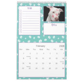 Hondenliefhebbers Uw eigen foto's Paws op blauwgro Kalender (Feb 2026)