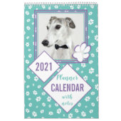 Hondenliefhebbers Uw eigen foto's Paws op blauwgro Kalender (Hoes)