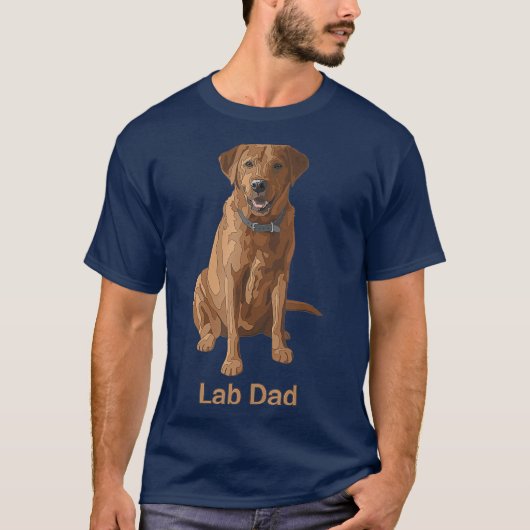 Hondenliefhebbers van het laffe Pap Fox Red Labrad T-shirt (Voorkant)