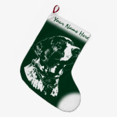 Hondenliefhebbers van Pointer Dog kerststooking Grote Kerstsok (Voorkant (Hangend))